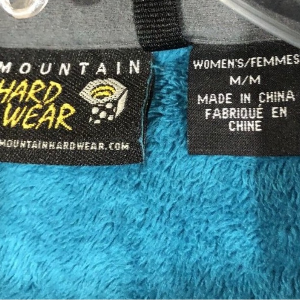 Mountain Hardwear Full Zip Fleece Jacket (With Pockets) Teal Color Womens Size M - Picture 7 of 12
